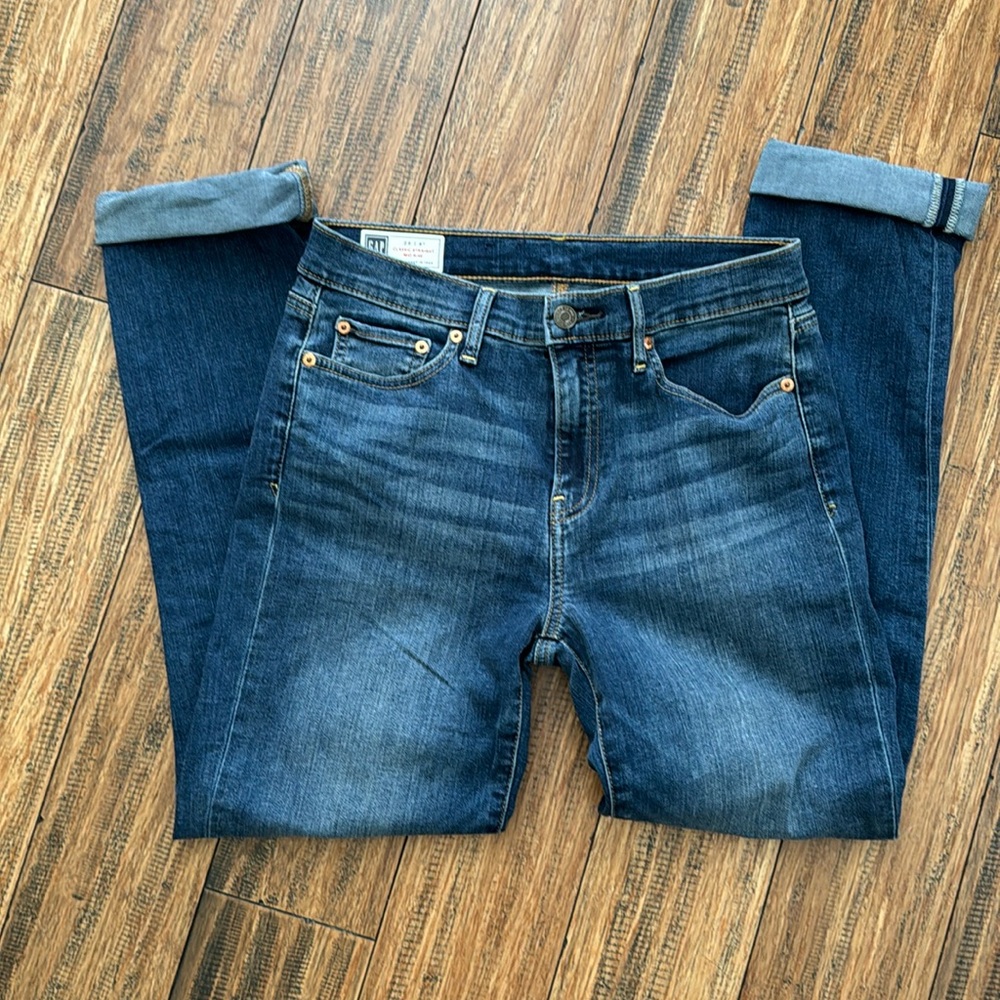 GAP Women's Straight Leg Jeans - Dark Blue